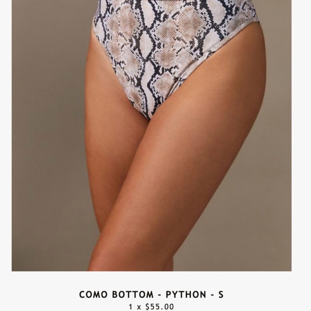 Shop tan+lines Sivan Ayla Python Como Bottom